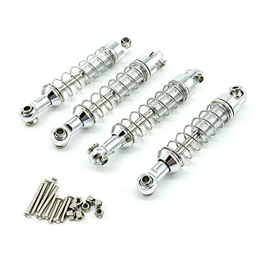 KUENCE C14 C24 MN D90 D91 D96 D99 D99S MN90 MN98 MN99S 4 Stück Metall Absorber Dämpfer RC Auto Upgrades Teile Zubehör(White) von KUENCE