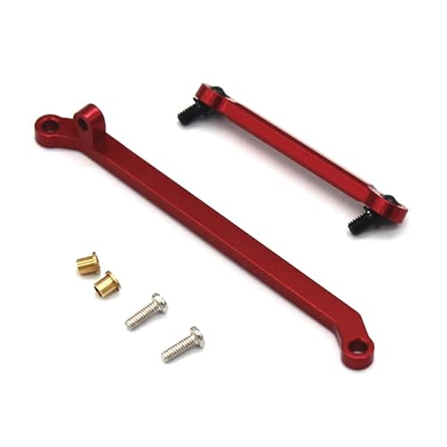 KUENCE Metal Steering Link Rod Steering Rod Linkage for Xiaomi Suzuki Jimny 1/16 RC Crawler Car Upgrade Parts(Rood) von KUENCE