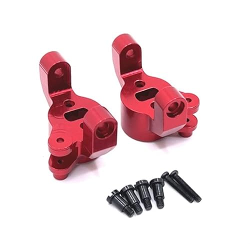 KUENCE Metall Front C-Hub Carrier Caster Block for HB Spielzeug ZP1001 ZP1002 ZP1003 ZP1004 ZP 1001 1/10 RC Auto Upgrades Teile(Rood) von KUENCE