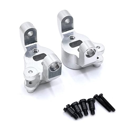 KUENCE Metall Front C-Hub Carrier Caster Block for HB Spielzeug ZP1001 ZP1002 ZP1003 ZP1004 ZP 1001 1/10 RC Auto Upgrades Teile(Silver) von KUENCE