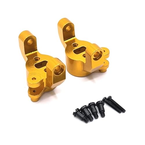 KUENCE Metall Front C-Hub Carrier Caster Block for HB Spielzeug ZP1001 ZP1002 ZP1003 ZP1004 ZP 1001 1/10 RC Auto Upgrades Teile(Yellow) von KUENCE