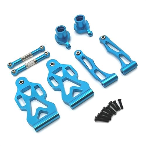 KUENCE Metall-Upgrade, vordere Schwinge, Lenkbecher, Pleuel, for SCY 1/16 JJRC 16101 16102 16103 16104 16106 16201 RC-Autoteile(SKY BLUE) von KUENCE