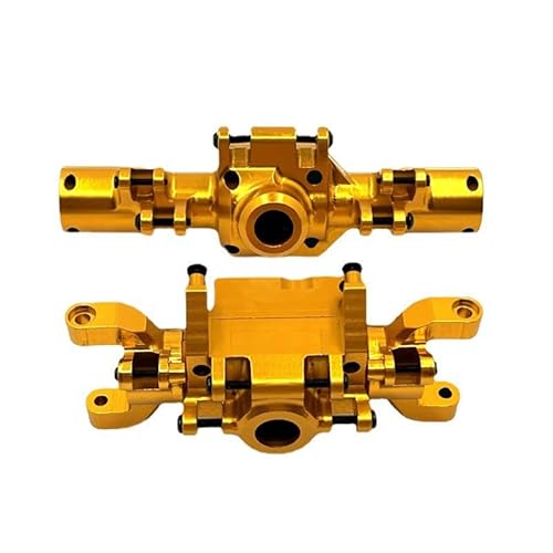 KUENCE Metall-Upgrade CNC-Prozess Vorder- und Hinterachse Gehäuse for HuangBo 1/10 ZP1001 ZP1002 ZP1003 ZP1004 RC Autoteile(Yellow) von KUENCE