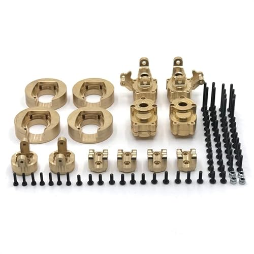 KUENCE Metall-Upgrade-Gegengewicht, Lenkbecher, Spurstangenhalter, hinterer Becher, Messing, 5-teiliges Set for YK4102, YK4103, YK4082, 1/10 RC-Autoteile von KUENCE