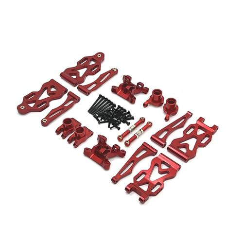 KUENCE Metall-Upgrade- und Modifikationskit for SCY1/16 Full Series JJRC C8805 RC-Autoteile(Rood) von KUENCE