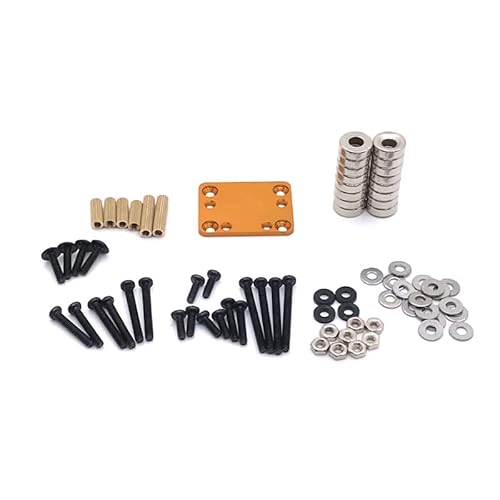 KUENCE Metall Wltoys Shell Einstellung Fixierung for 1/28 K969 K979 K989 K999 P929 P939 284131 Mini-Q RC Auto Upgrade Zubehör(Gold) von KUENCE