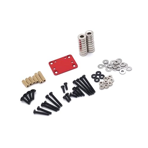 KUENCE Metall Wltoys Shell Einstellung Fixierung for 1/28 K969 K979 K989 K999 P929 P939 284131 Mini-Q RC Auto Upgrade Zubehör(Rood) von KUENCE