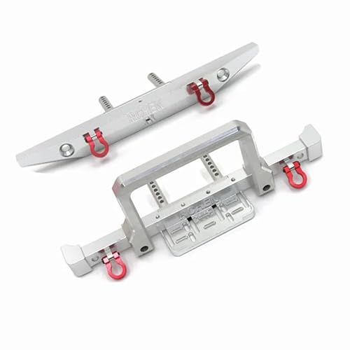 KUENCE Metall verbesserte vordere und hintere Stangen MN999 MN222 TRX4 SCX10 90046 90047 RC Autoteile(Silver) von KUENCE