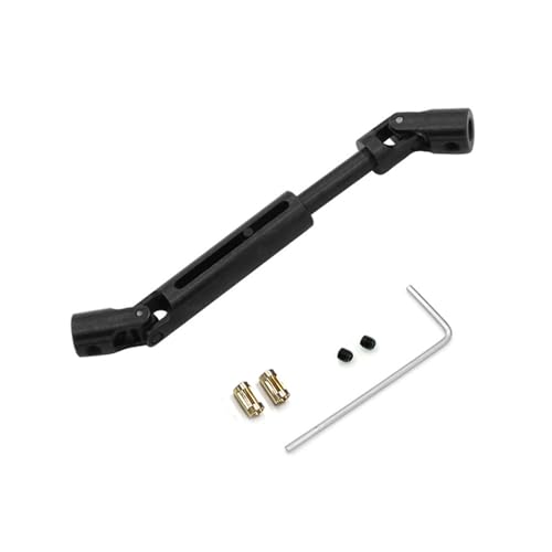 KUENCE Metallantriebswelle CVD-Antriebswelle mit 3 mm bis 4 mm Wellenhülse for MN78 MN-78 MN82 LC79 1/12 RC-Auto-Upgrade-Teile Zubehör(Black CVD 1PCS) von KUENCE