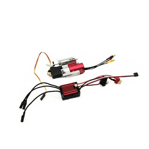 KUENCE Mn99s mn99 mn98 wpl c12 c24 Vollmetall-2-Gang-Getriebe 2435 4800k bürstenloser Motor mit 35A ESC-Kombizubehörteilen(Silver) von KUENCE