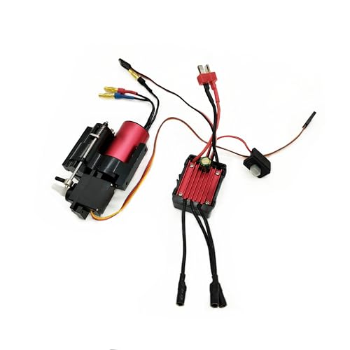 KUENCE Mn99s mn99 mn98 wpl c12 c24 Vollmetall-2-Gang-Getriebe 2435 4800k bürstenloser Motor mit 35A ESC-Kombizubehörteilen(Zwart) von KUENCE