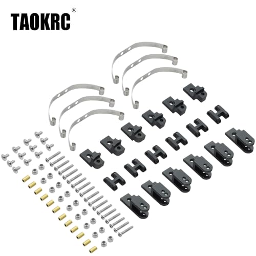 KUENCE TAOKRC WPL 1/16 Militär-LKW, Blattfederaufhängung aus Metall und Stahl, Set for B1 B14 B-14 B16 B24 B-24 C14 C-14 C24 C-24 B16 6x6 4x4(Black 4WD) von KUENCE