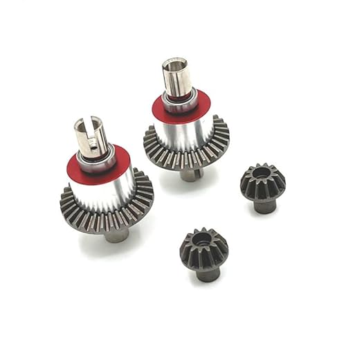 KUENCE Verbessertes Metalldifferential, for WLtoys 144010 144001 144002 124016 124017 124018 124019 124007 124008 RC-Autoteile von KUENCE
