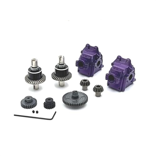 KUENCE WLtoys 124007 124017 124019 144001 144010 144002 RIaarIo XDKJ-001 XDKJ-006 AM -X12 RC Autoteile Metall Upgrade Montagesatz(PURPLE) von KUENCE