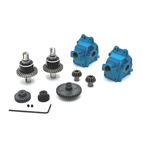 KUENCE WLtoys 124007 124017 124019 144001 144010 144002 RIaarIo XDKJ-001 XDKJ-006 AM -X12 RC Autoteile Metall Upgrade Montagesatz(Sky Blue) von KUENCE