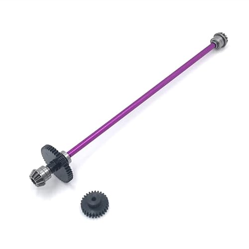 KUENCE Wltoys 124007 124016 124017 124018 124019 Mittelantriebswellenbaugruppe Untersetzungsgetriebe 27T Motorgetriebe 1/12 RC Auto Upgrade Teile(Purple B) von KUENCE