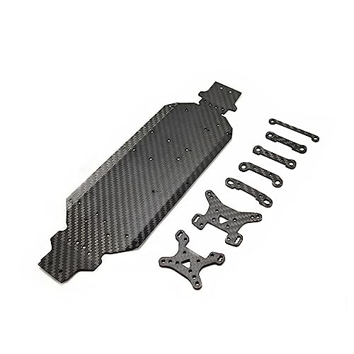 KUENCE Wltoys 124017 124016 144001 144010 144002 Upgrade-Teile Carbonfaser-Chassis Stoßdämpferhalterung Arme Festteile Set Zubehör(for 124019 124017) von KUENCE