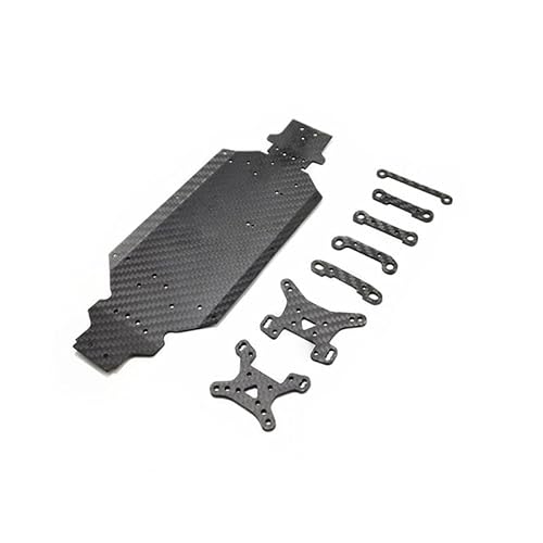 KUENCE Wltoys 124017 124016 144001 144010 144002 Upgrade-Teile Carbonfaser-Chassis Stoßdämpferhalterung Arme Festteile Set Zubehör(for 144001 144010) von KUENCE