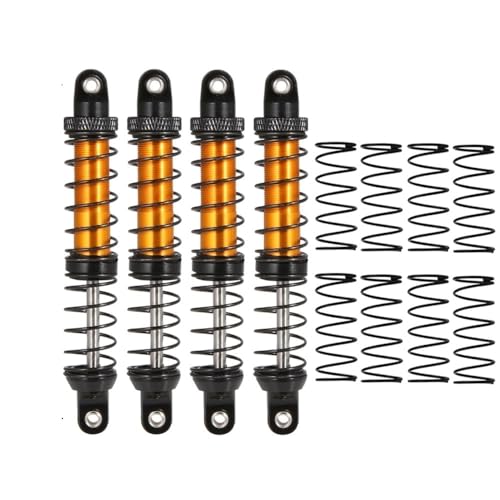 Metall 70/80/90/100/110/120mm Stoßdämpfer Öl Dämpfer for 1/10 RC Crawler Auto Axial SCX10 90046 RBX10 Traxxas TRX4 D90(4pcs 90mm) von KUENCE