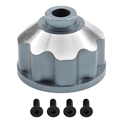 Metall Differential Träger Diff Fall Gehäuse 8981 for 1/10 Traxxas MAXX RC Auto Upgrade Teile Zubehör(Grey) von KUENCE