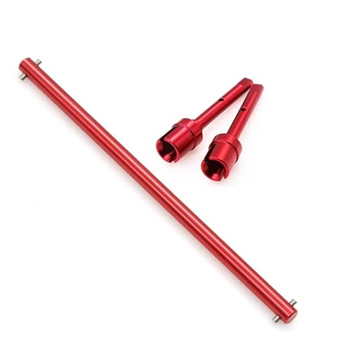 Metall Zentrale Antriebswelle und Propeller Joint Set for Tamiya TT-02 TT-02B TT02 TT02B 1/10 RC Auto Upgrade Teile(Rood) von KUENCE