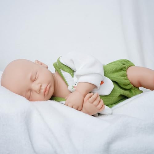 KUICEO Simulation Reborn Baby Lebensecht Soft Vinyl Silicone Mädchen Handmade Reborn Toddler Dolls Newborn Eraser Reborn Boy Girl Toy 3+ Jahre (Braun) von KUICEO