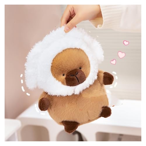 Bezauberndes Capybara-Plüschtier Mit Obst- und Tiermotiv, Weiche und Süße Puppe, Ideal Schlafzimmer- und Wohnzimmerdekoration(White,32cm/12.6in) von KUKUShining