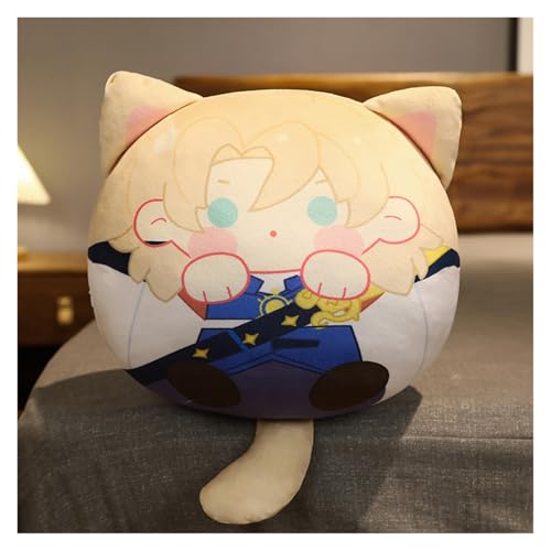 Genshin Plüsch, Kawaii Anime Figur Schlüsselanhänger Puppe Weicher Impact Entzückendes Plüsch Wurfkissen for Gamer Fans Geschenke(Albedo,35cm Pillow) von KUKUShining