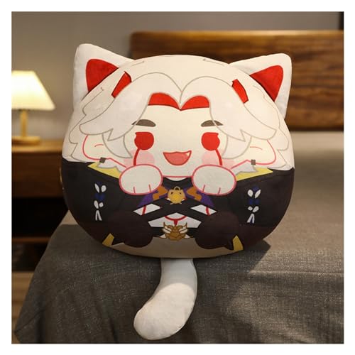 Genshin Plüsch, Kawaii Anime Figur Schlüsselanhänger Puppe Weicher Impact Entzückendes Plüsch Wurfkissen for Gamer Fans Geschenke(Arataki Itto,35cm Pillow) von KUKUShining