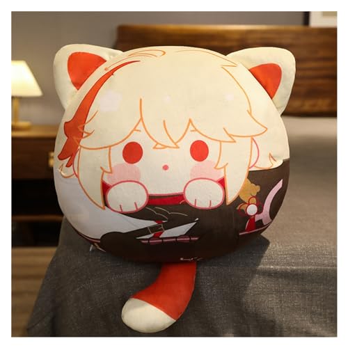 Genshin Plüsch, Kawaii Anime Figur Schlüsselanhänger Puppe Weicher Impact Entzückendes Plüsch Wurfkissen for Gamer Fans Geschenke(Kaedehara Kazuha,35cm Pillow) von KUKUShining