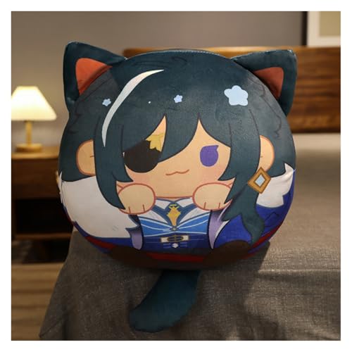 Genshin Plüsch, Kawaii Anime Figur Schlüsselanhänger Puppe Weicher Impact Entzückendes Plüsch Wurfkissen for Gamer Fans Geschenke(Kaeya,35cm Pillow) von KUKUShining