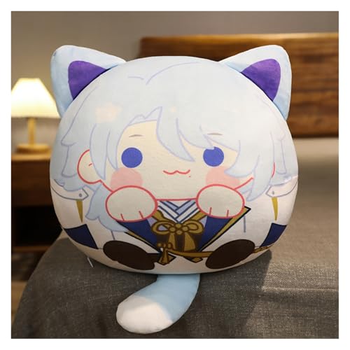 Genshin Plüsch, Kawaii Anime Figur Schlüsselanhänger Puppe Weicher Impact Entzückendes Plüsch Wurfkissen for Gamer Fans Geschenke(Kamisato Ayato,35cm Pillow) von KUKUShining