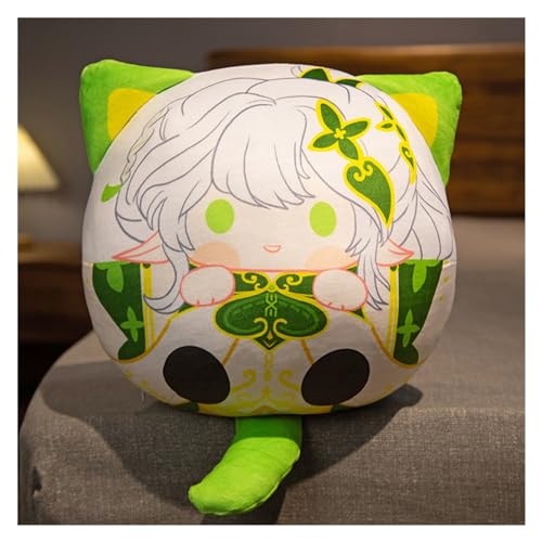 Genshin Plüsch, Kawaii Anime Figur Schlüsselanhänger Puppe Weicher Impact Entzückendes Plüsch Wurfkissen for Gamer Fans Geschenke(Nahida,35cm Pillow) von KUKUShining