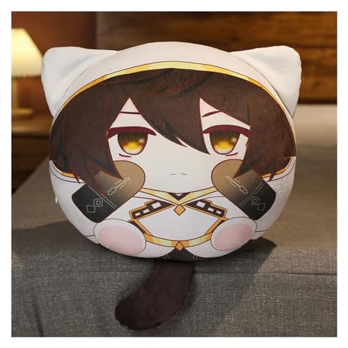 Genshin Plüsch, Kawaii Anime Figur Schlüsselanhänger Puppe Weicher Impact Entzückendes Plüsch Wurfkissen for Gamer Fans Geschenke(Zhongli, 35cm Pillow) von KUKUShining