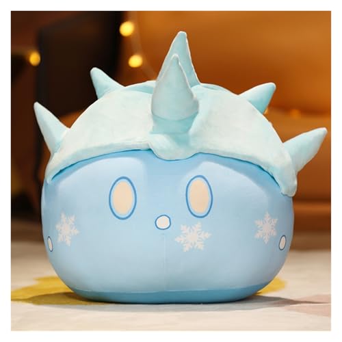 Genshin Slime Kuscheltiere Kissen, Anime Plüsch Impact Cosplay Wurfkissen Sofa Dekoration for Gamer Fans Geschenke(Cryo(Ice),35cm/13.8in) von KUKUShining