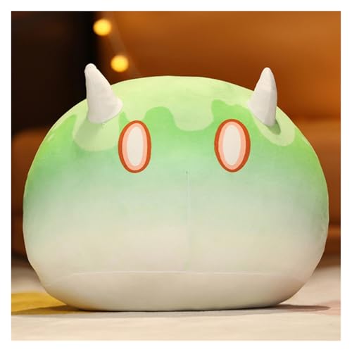 Genshin Slime Kuscheltiere Kissen, Anime Plüsch Impact Cosplay Wurfkissen Sofa Dekoration for Gamer Fans Geschenke(Dendro(Grass),35cm/13.8in) von KUKUShining