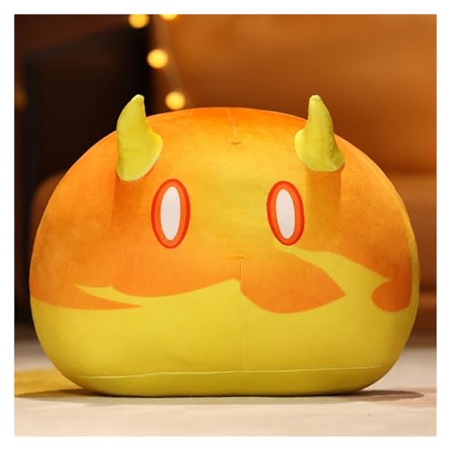 Genshin Slime Kuscheltiere Kissen, Anime Plüsch Impact Cosplay Wurfkissen Sofa Dekoration for Gamer Fans Geschenke(Pyro(Fire),35cm/13.8in) von KUKUShining