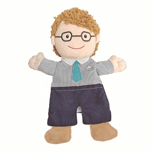 KUKUShining Handgefertigte Plüschpuppe, Weiche, Langlebige Puppe, Ideal for Geschichtenerzählen, Lehrreiches Spielen, Perfekt for Kinder Erwachsene Gleichermaßen(FullBodyDad) von KUKUShining