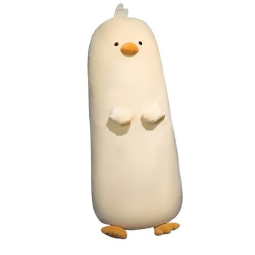 Huhn Plüschtiere, Süße Kükenpuppe Weiches Stofftier Schlafkissen Bettdeko Geschenk Umarmen for Mädchen Und Jungen(White,90cm/35.4in) von KUKUShining