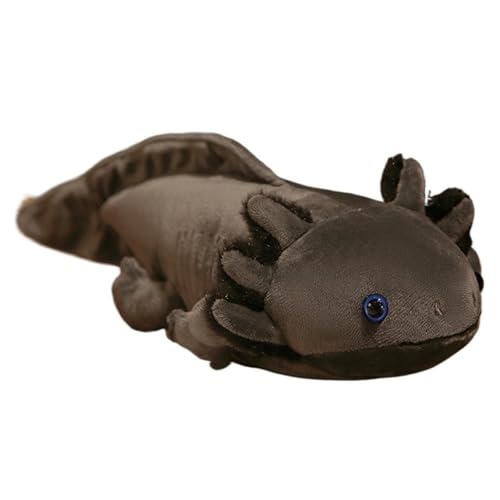 KUKUShining Axolotl Plüschtier, Kuscheltier Plüschpuppe Kissen Weiches Heimdekorationsspielzeug for Kinder Jungen Mädchen(Gray,45cm/17.7in) von KUKUShining