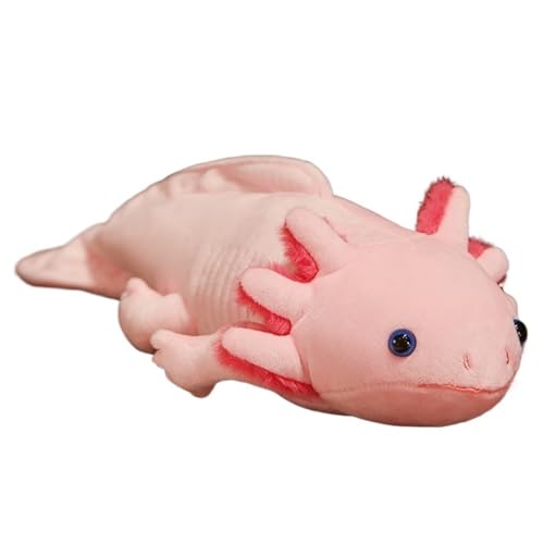 KUKUShining Axolotl Plüschtier, Kuscheltier Plüschpuppe Kissen Weiches Heimdekorationsspielzeug for Kinder Jungen Mädchen(Pink,45cm/17.7in) von KUKUShining