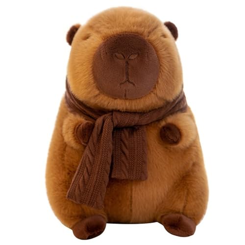 KUKUShining Capybara Plüschtier, Kuschelweiches Stofftier Kissen Cartoon Teddy Puppe Spielzeug Süße Geschenke for Jungen Mädchen Geburtstag Weihnachten(25cm/9.8in) von KUKUShining