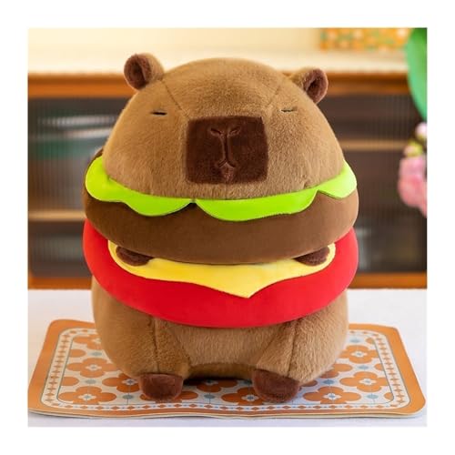 KUKUShining Capybara Plüschtier Mit Brot Kopfbedeckung, 30cm Großes Realistisches Stofftier Ideal Als Dekoration for Zu Hause for Alle Anlässe(20cm/7.8in) von KUKUShining