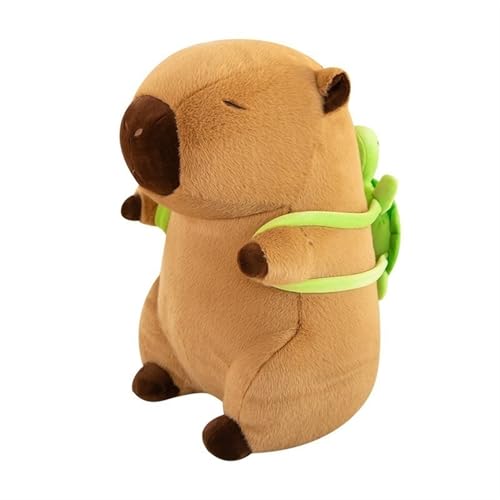 KUKUShining Capybara Stofftier, Süßes Kawaii Nagetier Plüschtier Mit Schildkröten-Rucksack, Geschenk for Kinder, Weich Und Kuschelig 9,8 Zoll(25cm/9.8in0.15kg) von KUKUShining