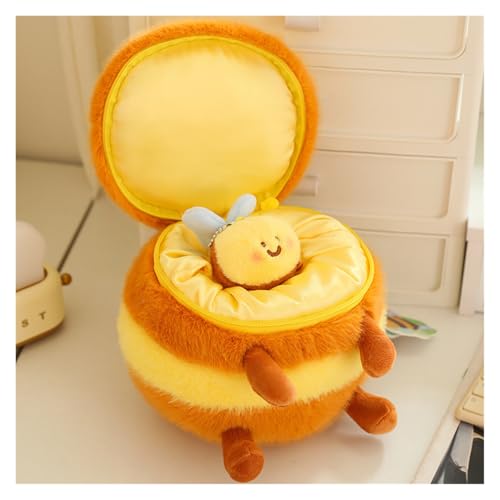 KUKUShining Charmante Bienen Plüschtiere, Flauschige Kuschelbienen, Perfekt für Kinder und Erwachsene, Schlafzimmerdeko und Spielgefährten(Packbee,22cm/8.6in) von KUKUShining