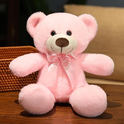 Kuschelweicher TeddybäR PlüSchtier, niedliches Plüschtier zum Kuscheln und Spielen, Stofftier für Mama, Kinder Mädchen, Geburtstag, Valentinstag(Pink) von KUKUShining