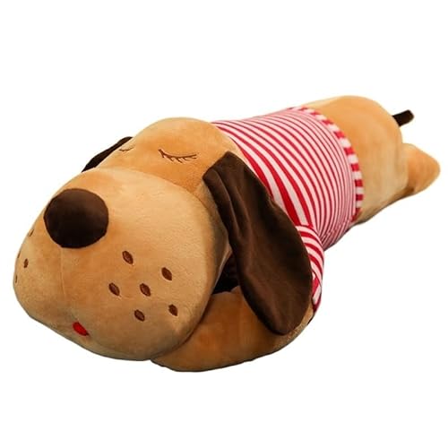 Flauschiges Riesiges Hund Plüschkissen, Niedliches Und Weiches Kuscheltier Für Kinder Und Erwachsene, Tolles Geschenk Für Kuschelige Abende(Red,90cm/35.4in) von KUKUShining