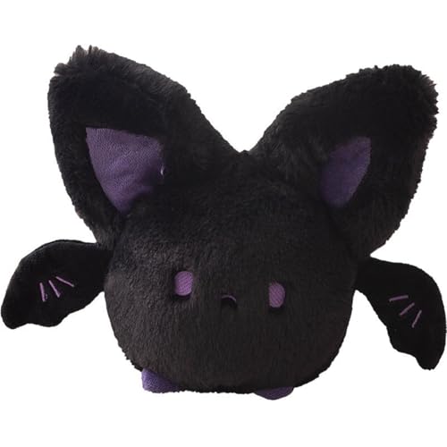 KUKUShining Fledermaus Kuscheltier, Kawaii Schwarz Weiß Fledermaus Gefüllte Tiere Engel Teufel Spielzeug for Mädchen Jungen Geburtstag Halloween(Black) von KUKUShining