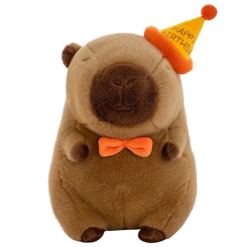 KUKUShining Geburtstag Capybara Plüsch, Weiches, Kuscheliges Kawaii-Stofftier for Kinder Und Erwachsene, Geburtstagsgeschenk, Süße Heimdekoration(33cm/13in) von KUKUShining