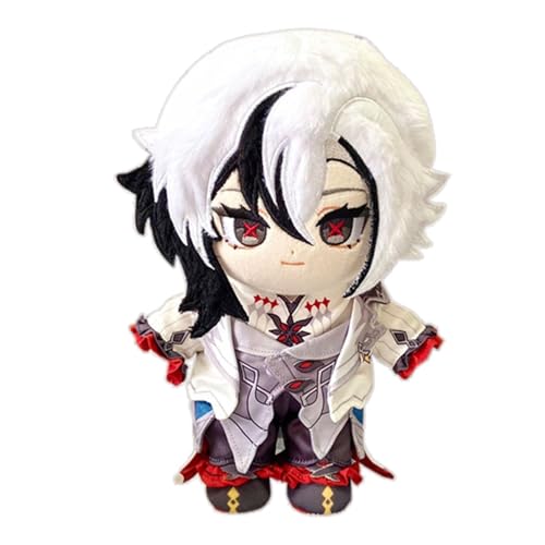 KUKUShining Genshin Impact Kuscheltier, 20cm Anime Ankleidepuppe Mit Kleidung Süßes Weiches Plüschtier Als Geschenk for Gamer-Fans(Arlecchino) von KUKUShining